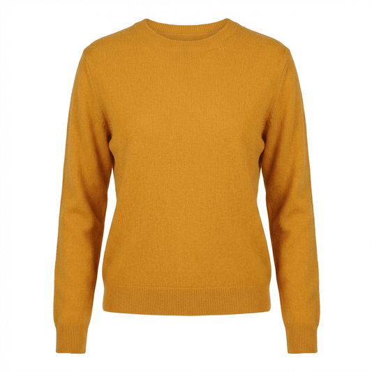 Arabella Cashmere Rounded Neck Sweater - Blue Sky Cashmere