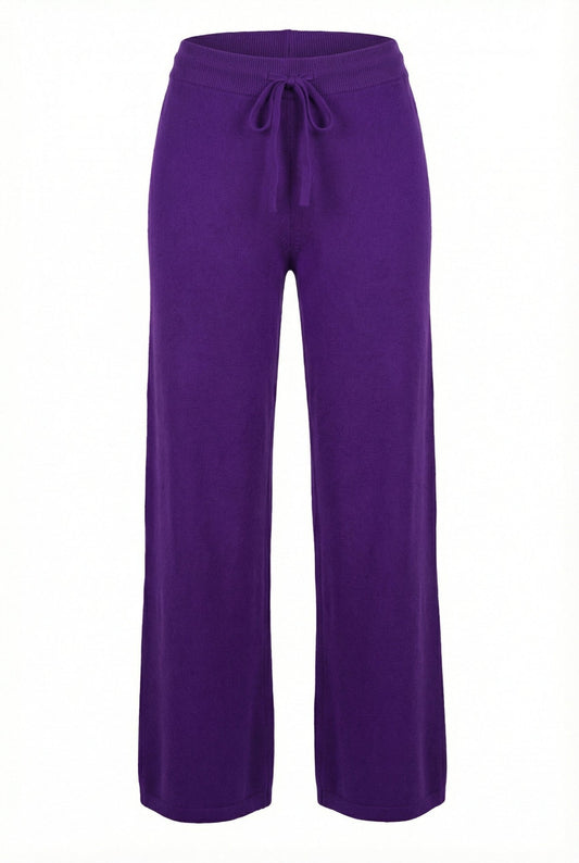 Aurea Cashmere Straight Pants - Blue Sky Cashmere