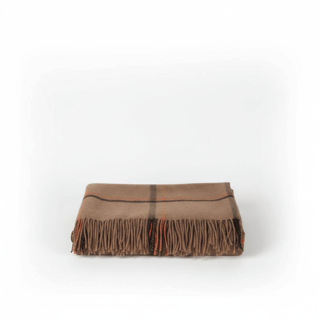 Camel Throw Blanket - Blue Sky Cashmere