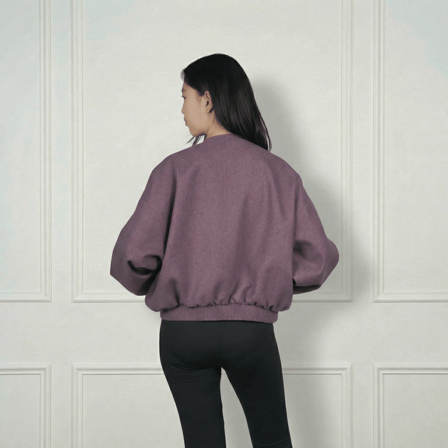 Cashmere Bomber Jacket - Blue Sky Cashmere