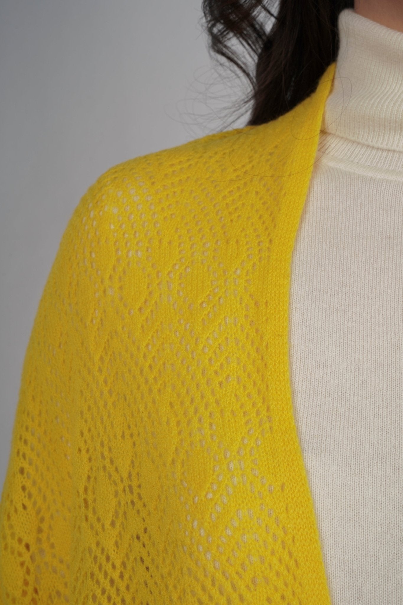 Cashmere Print Shawl - Blue Sky Cashmere