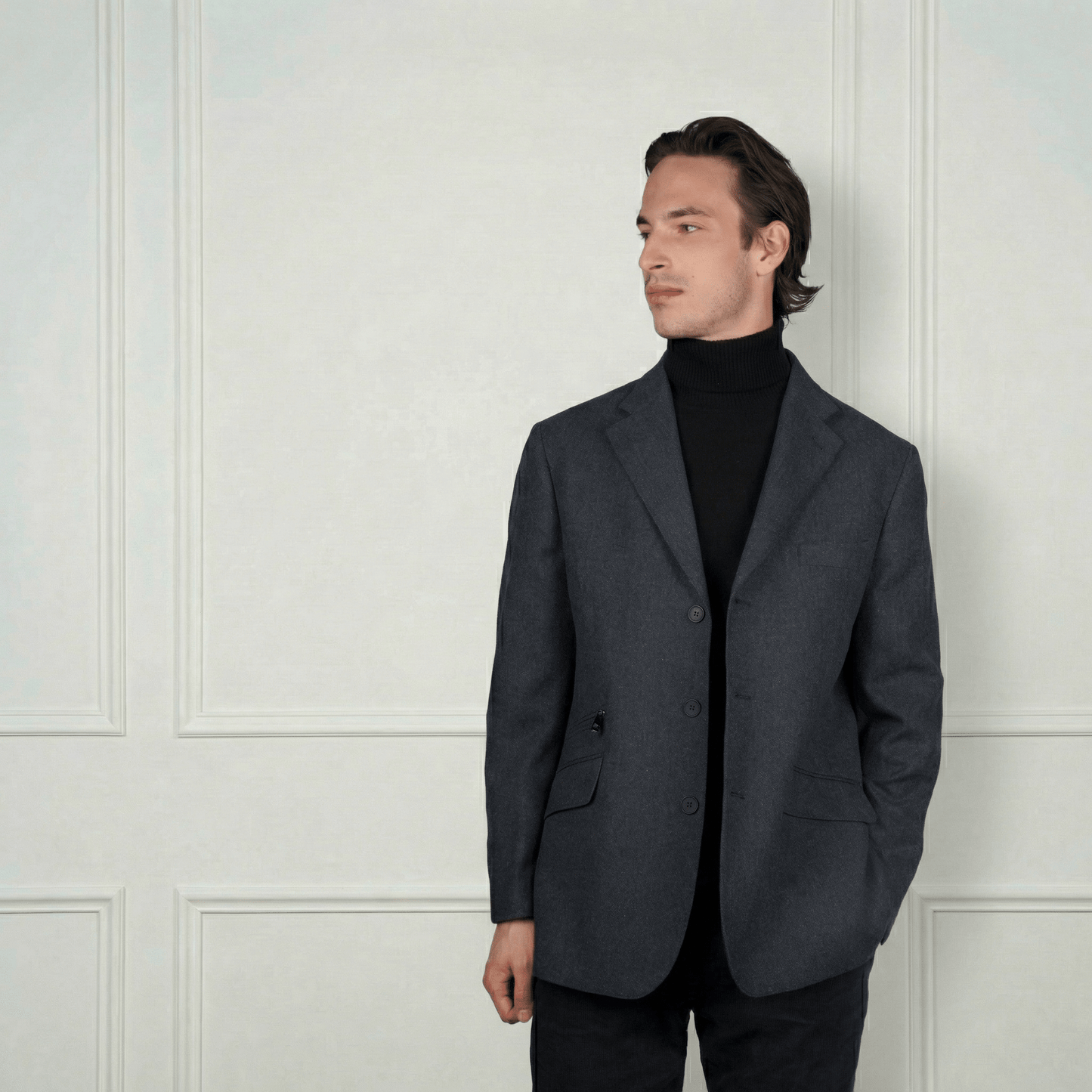 Classic Sheep Wool Blazer - Blue Sky Cashmere