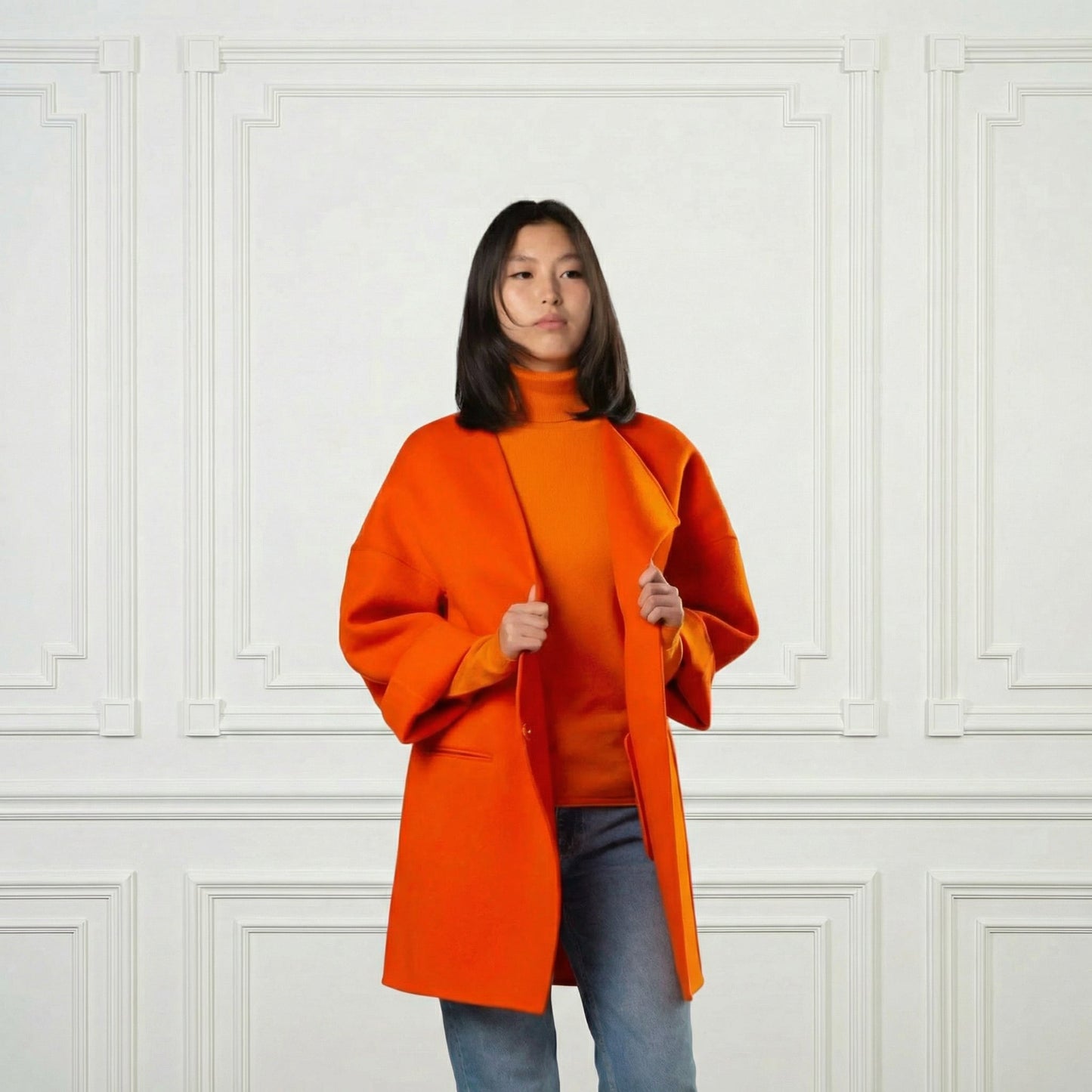 Everyday Bodycon Cashmere Turtleneck - Blue Sky Cashmere