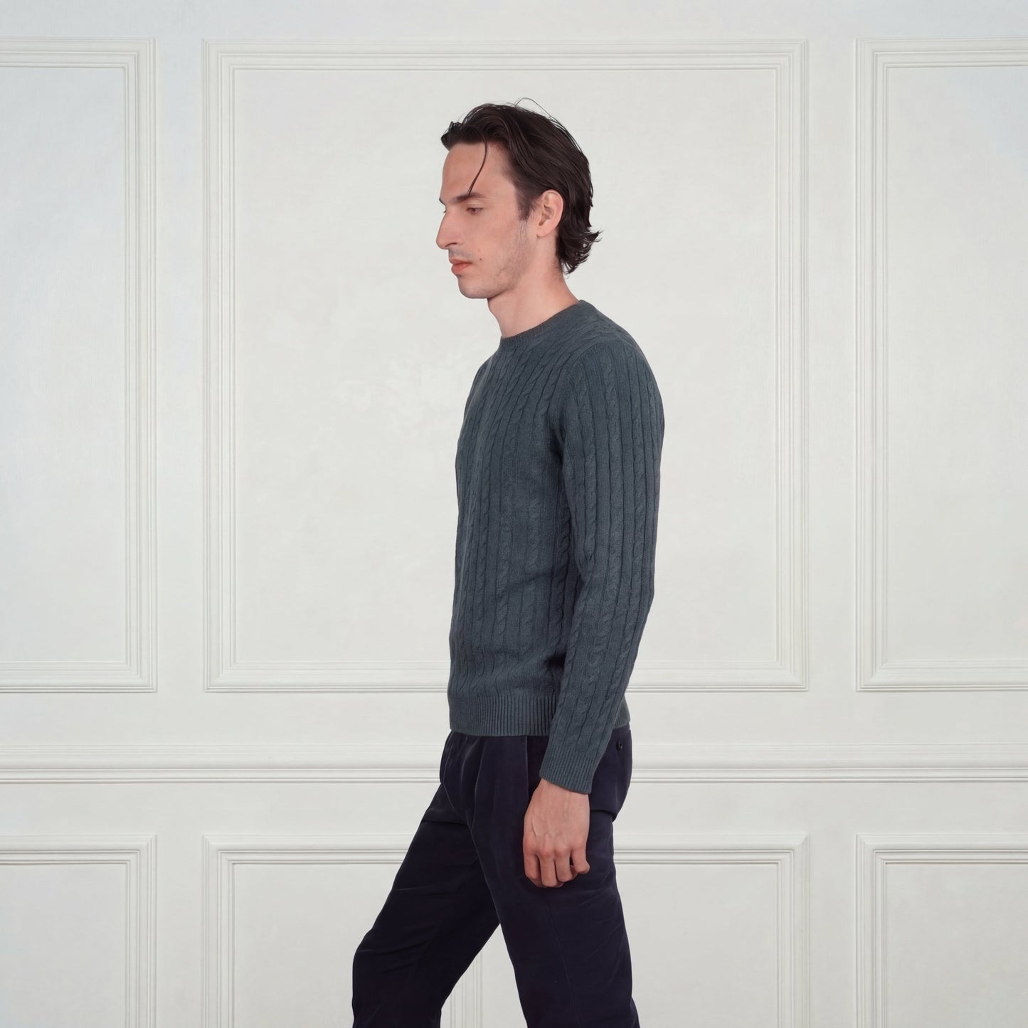 Ivy League Cashmere Sweater - Blue Sky Cashmere