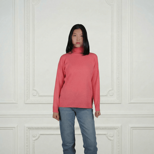 Light Cashmere Turtleneck - Blue Sky Cashmere