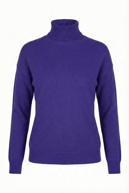 Light Cashmere Turtleneck - Blue Sky Cashmere