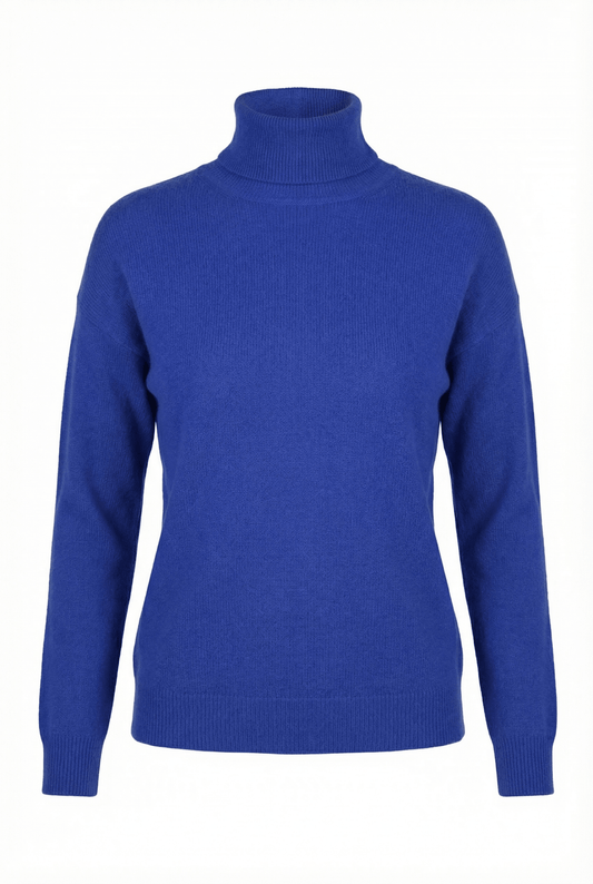Light Cashmere Turtleneck - Blue Sky Cashmere