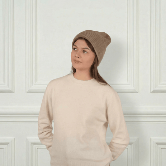 Lily Delicate Cashmere Beanie - Blue Sky Cashmere