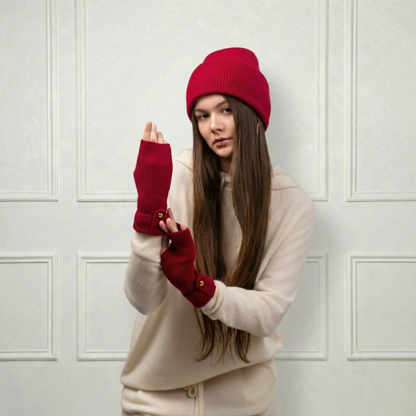 Lily Delicate Cashmere mittens - Blue Sky Cashmere