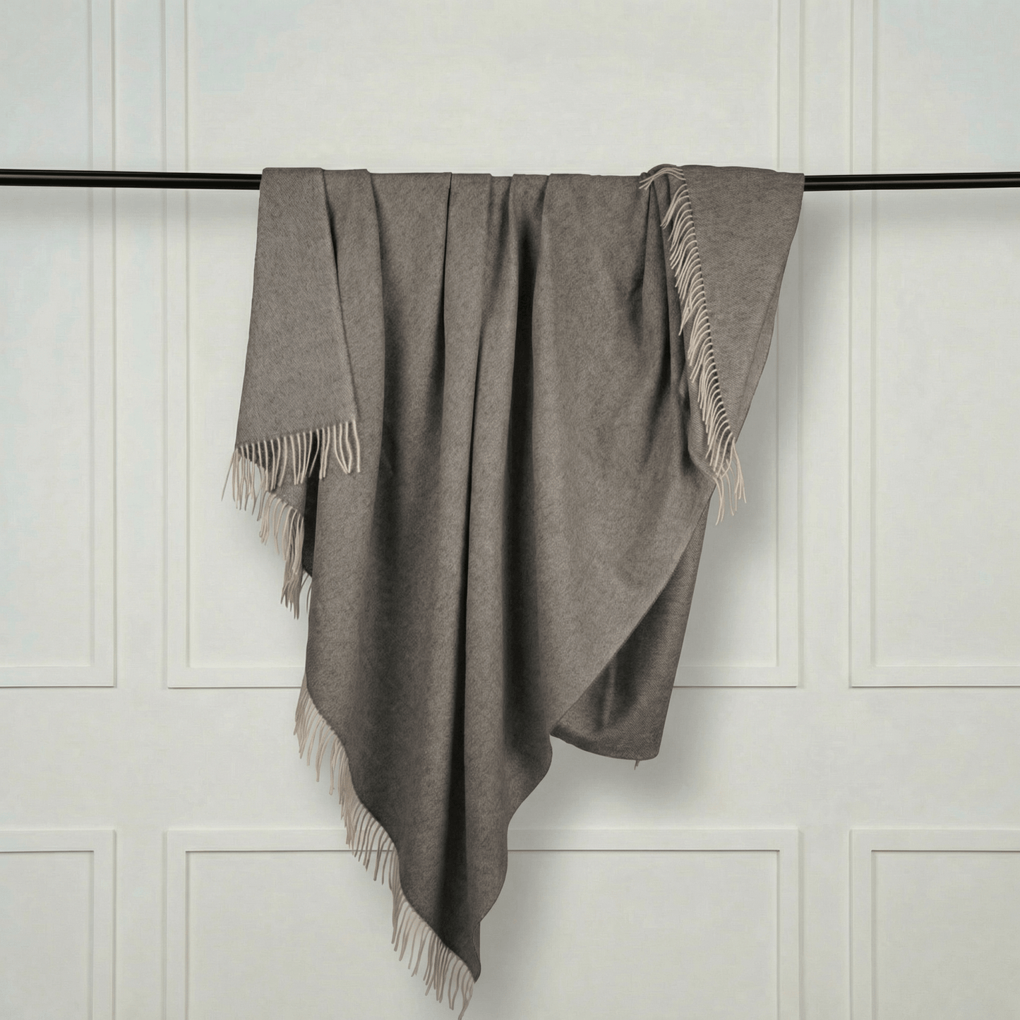 Sheep Wool Throw Blanket - Blue Sky Cashmere