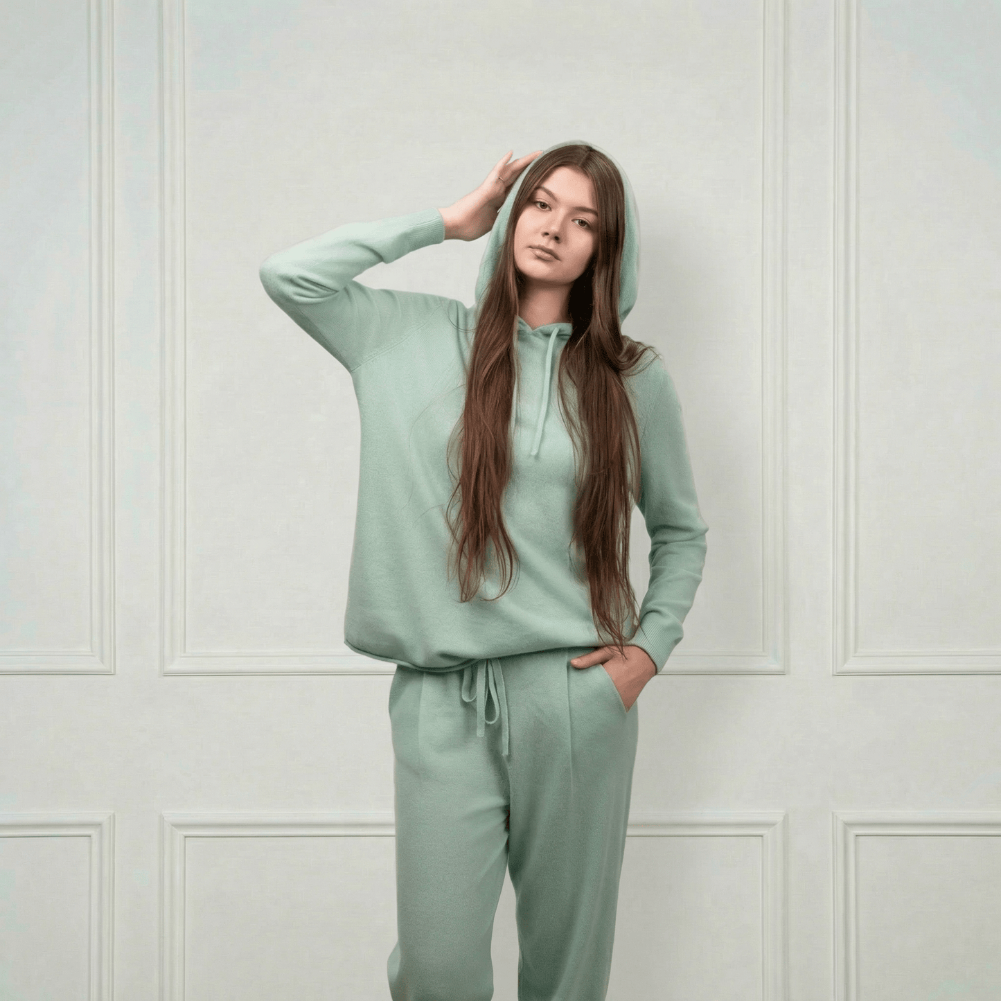 Sofia Cashmere Lounge Pants - Blue Sky Cashmere