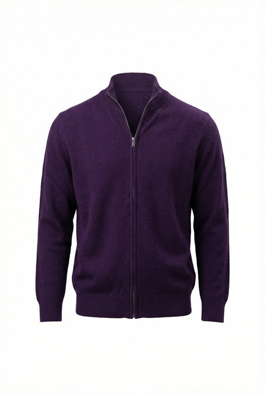 Alexander Zipper Cashmere Sweater - Blue Sky Cashmere