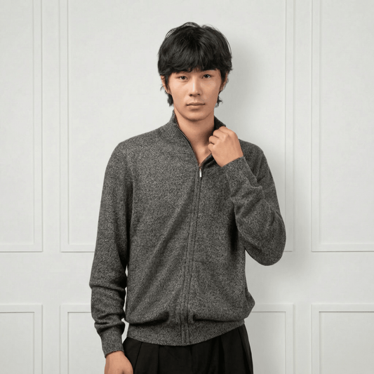 Alexander Zipper Cashmere Sweater - Blue Sky Cashmere