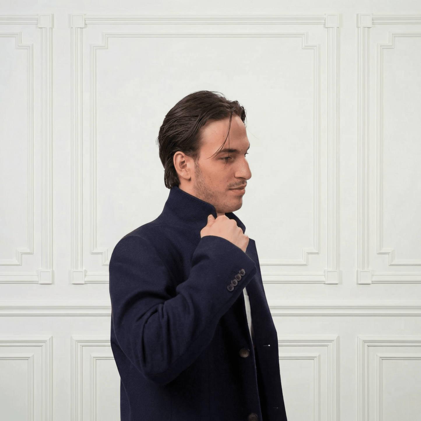 Blazer Wool Coat - Blue Sky Cashmere