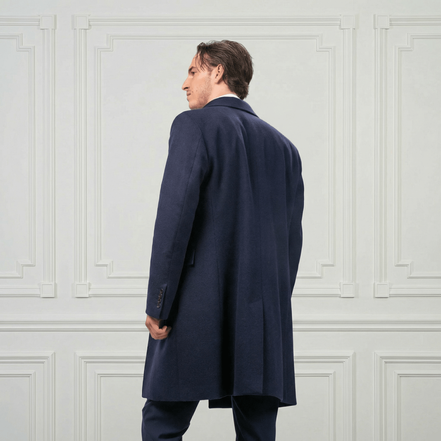 Blazer Wool Coat - Blue Sky Cashmere