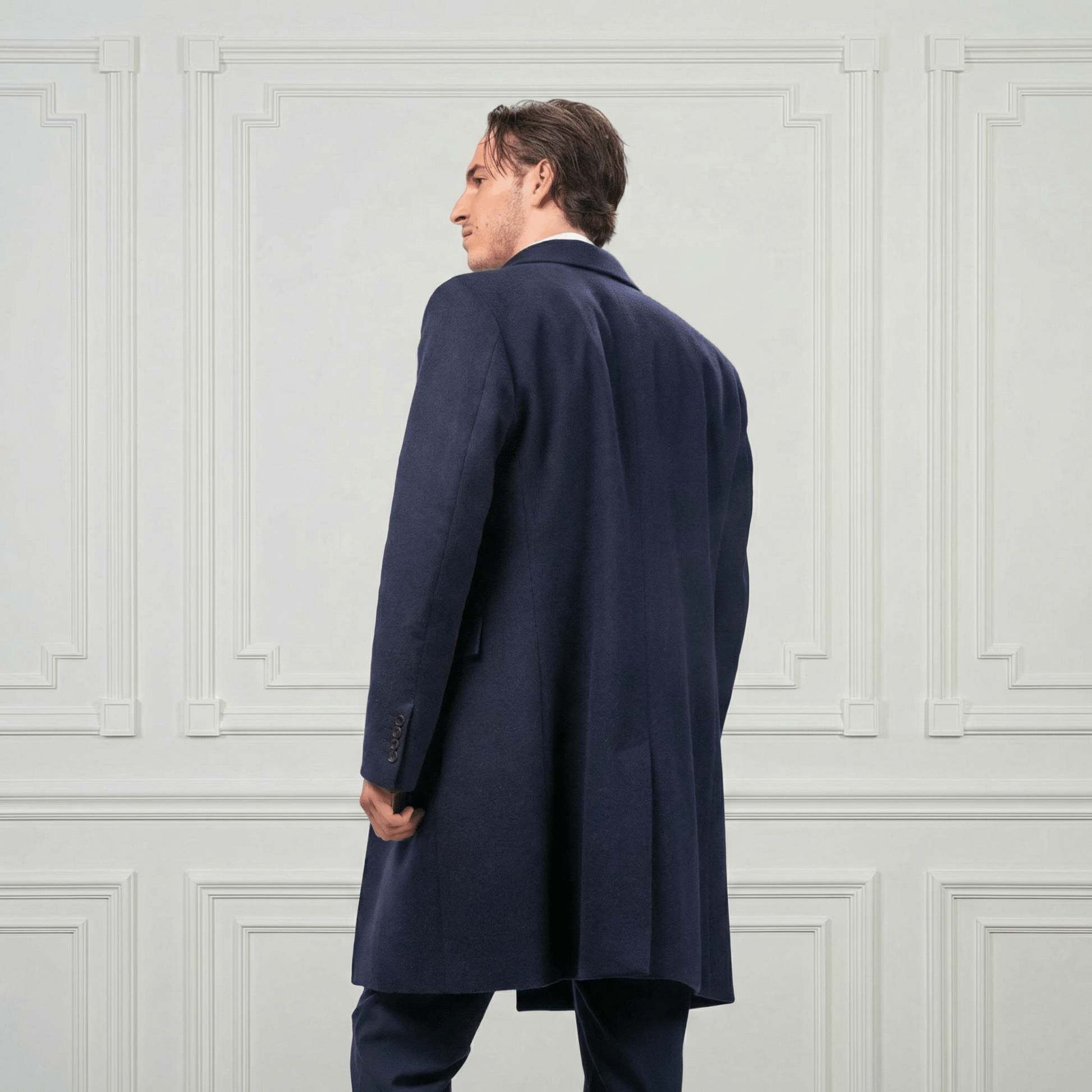 Blazer Wool Coat - Blue Sky Cashmere