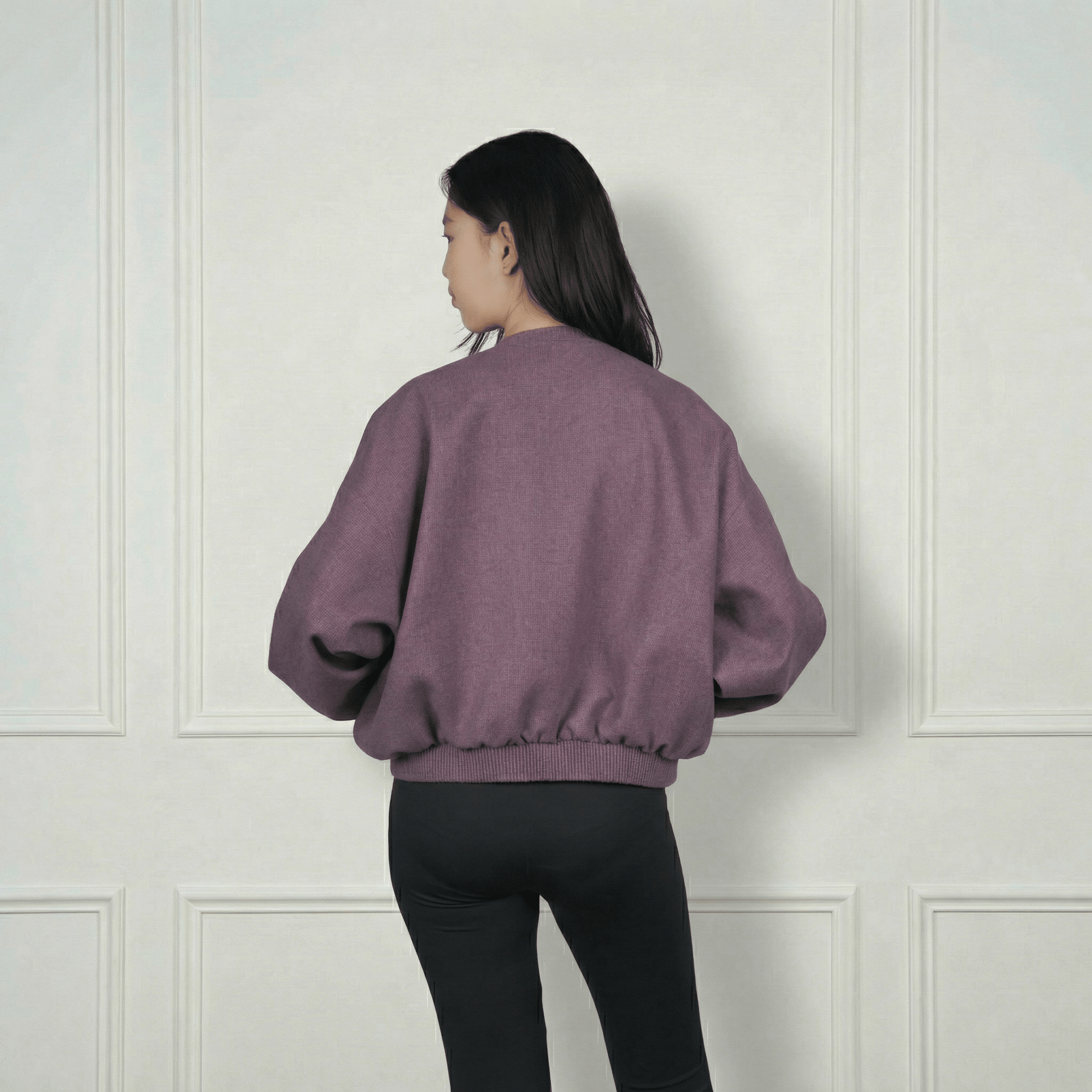 Cashmere Bomber Jacket - Blue Sky Cashmere