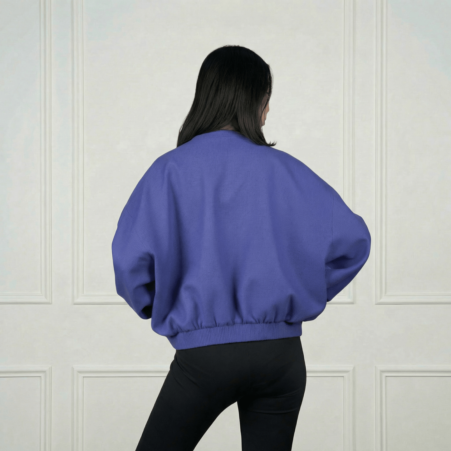 Cashmere Bomber Jacket - Blue Sky Cashmere