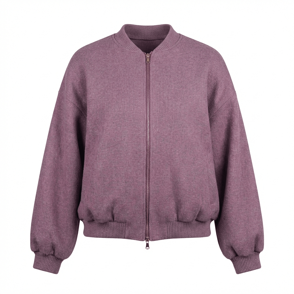 Cashmere Bomber Jacket - Blue Sky Cashmere