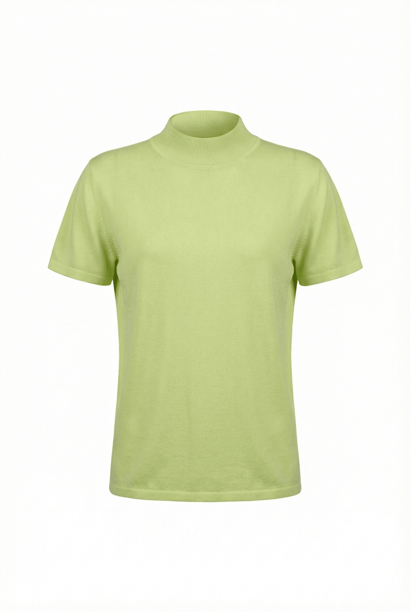 Cashmere - Cotton Mock T-Shirt - Blue Sky Cashmere