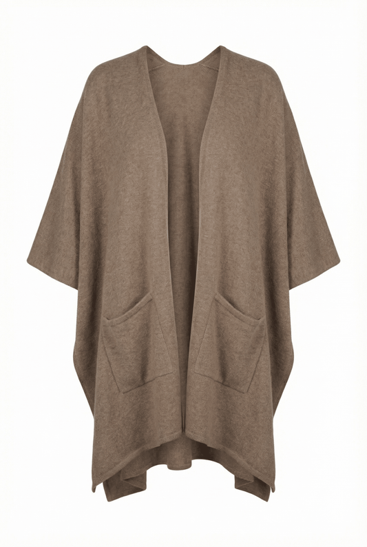 Cashmere Poncho - Blue Sky Cashmere
