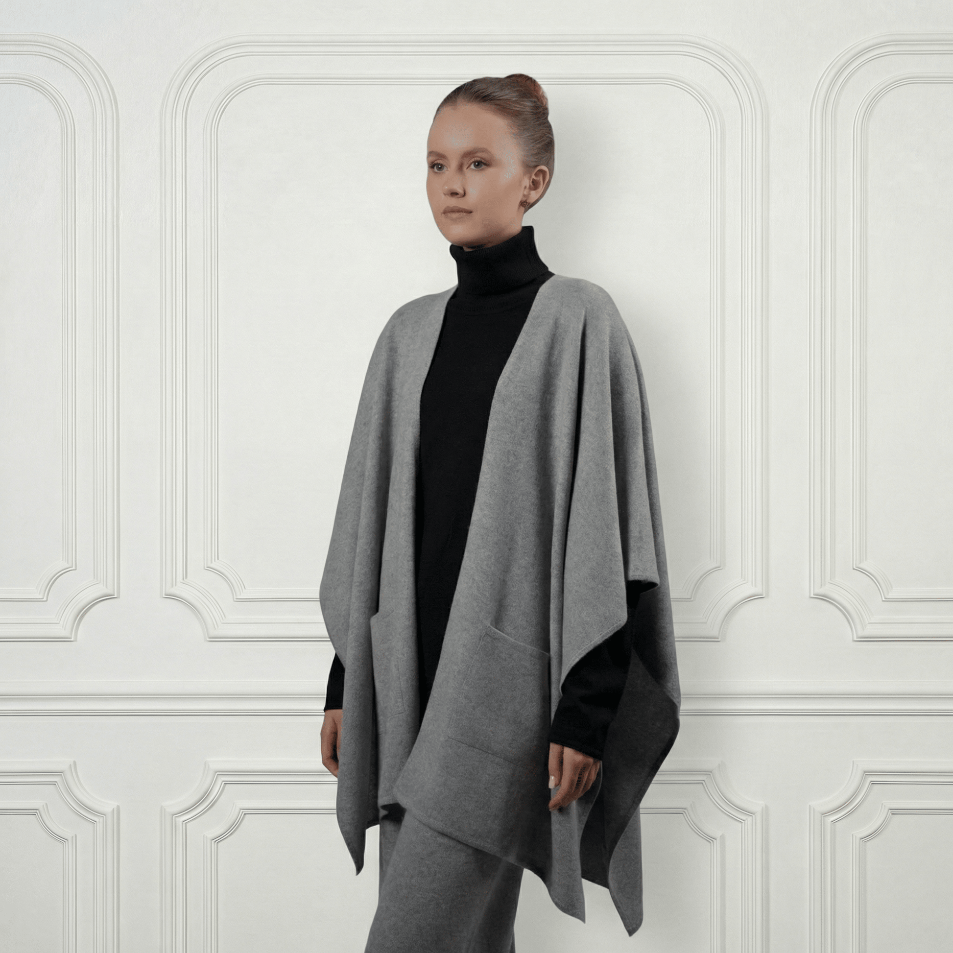 Cashmere Poncho - Blue Sky Cashmere