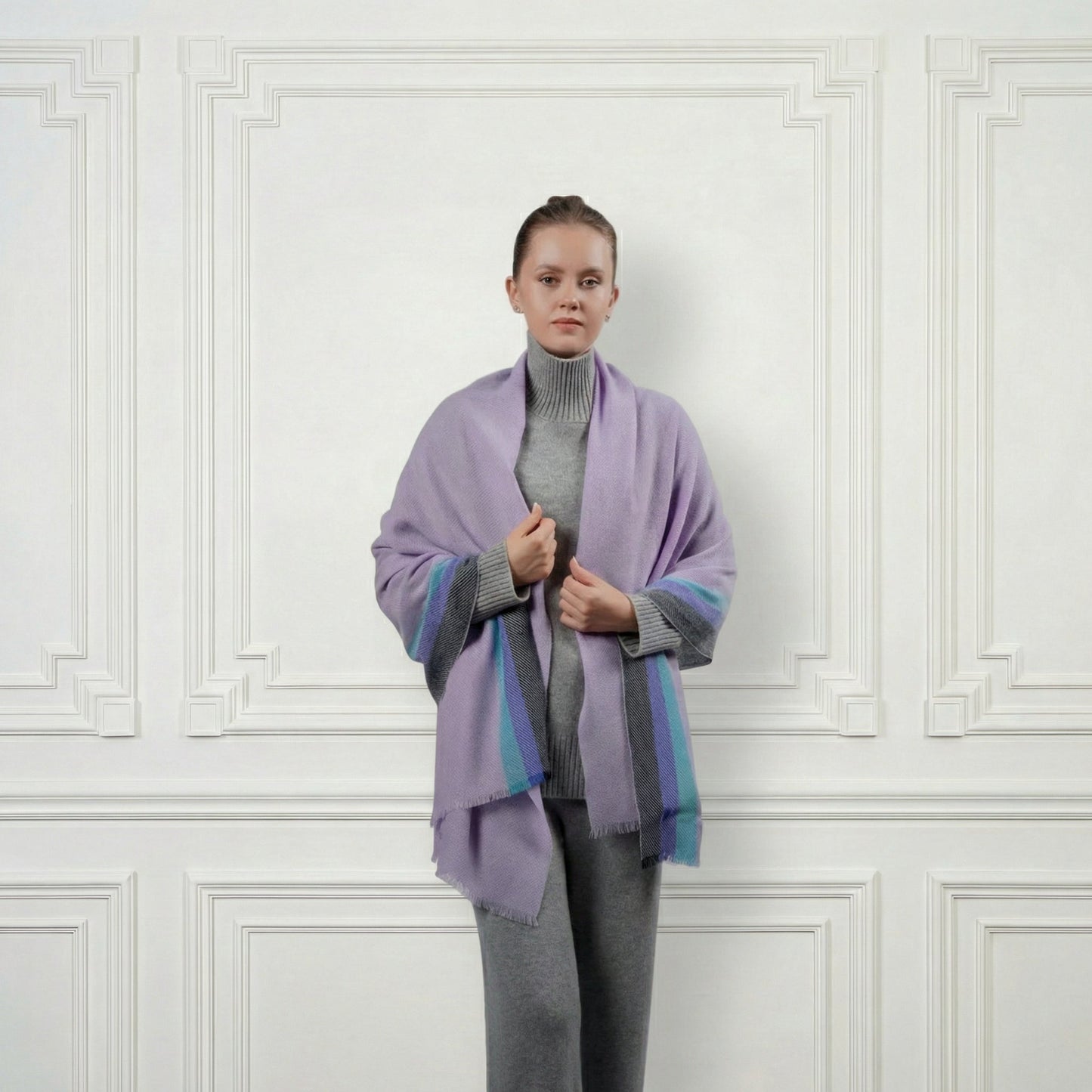 Cashmere Shawl - Blue Sky Cashmere