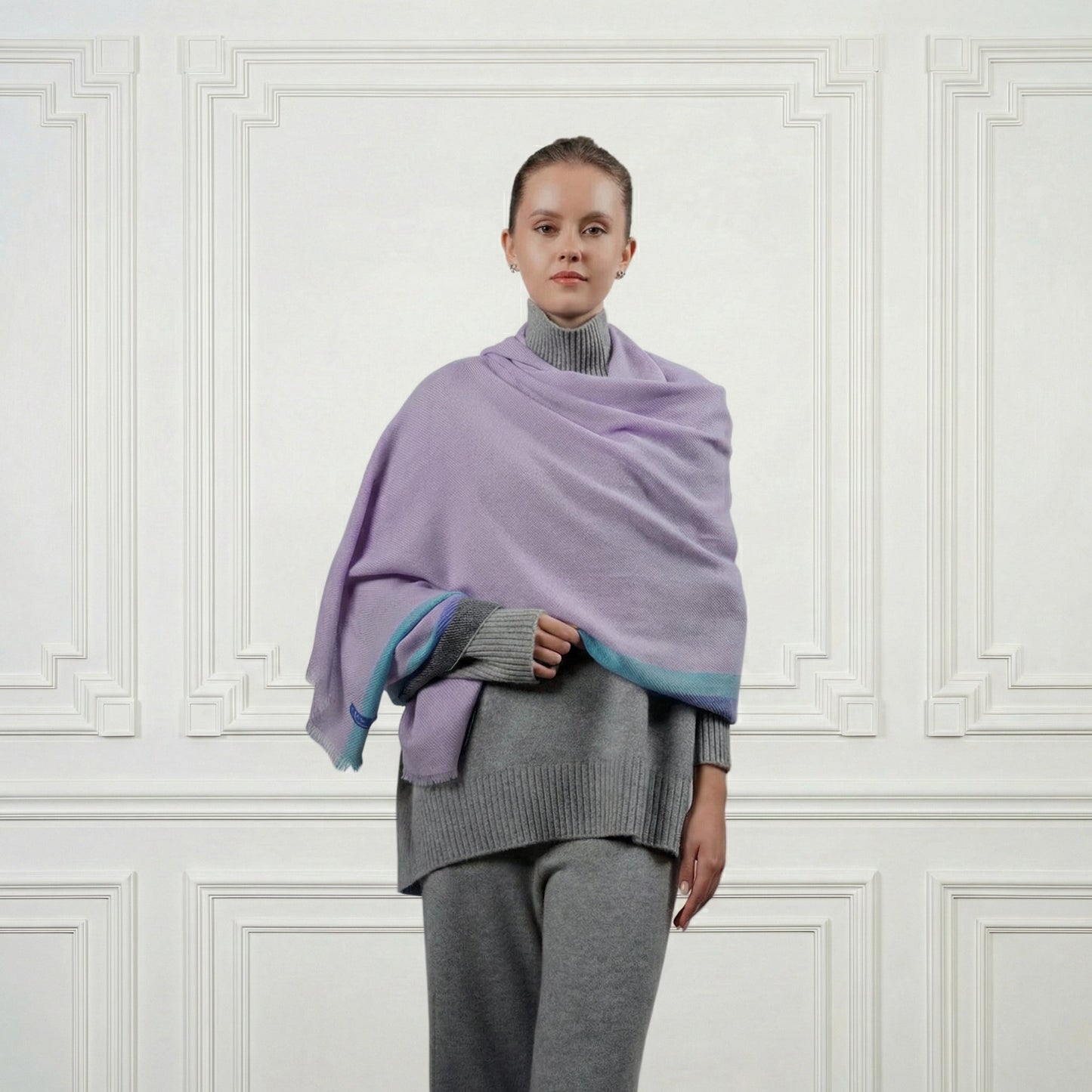 Cashmere Shawl - Blue Sky Cashmere