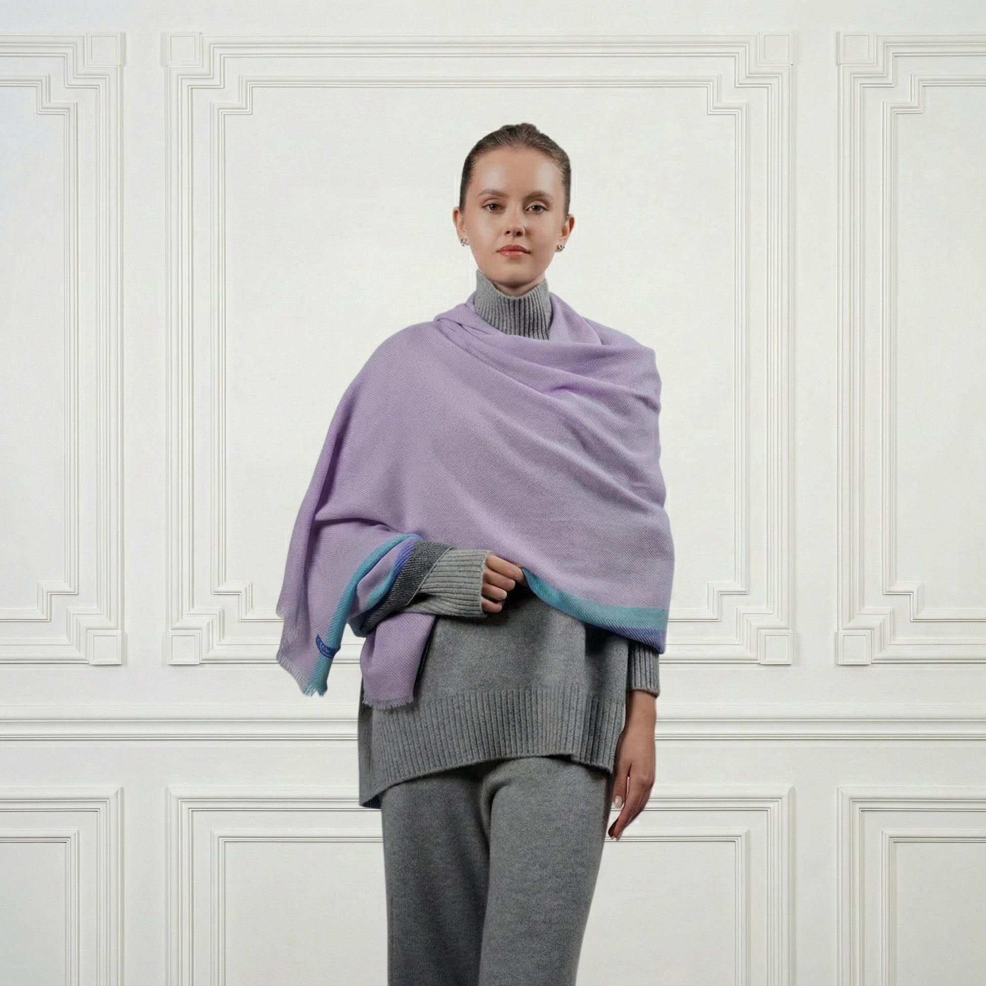 Cashmere Shawl - Blue Sky Cashmere