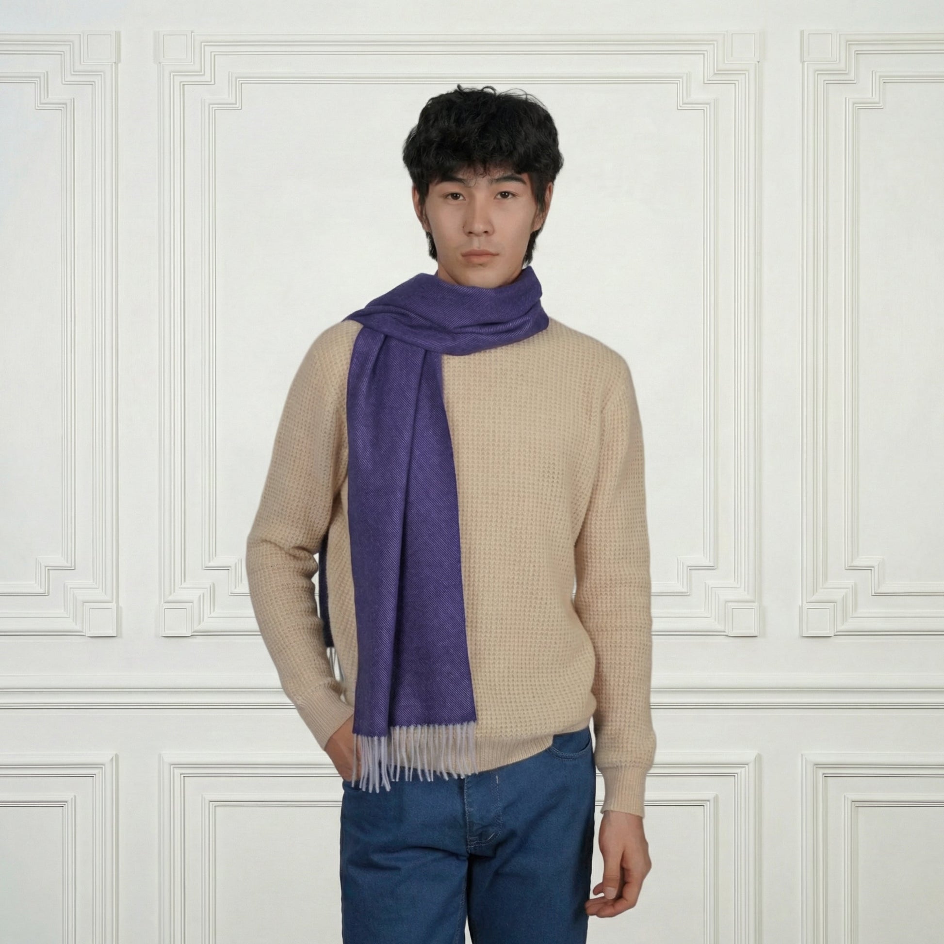 Classic Cashmere Scarf - Blue Sky Cashmere