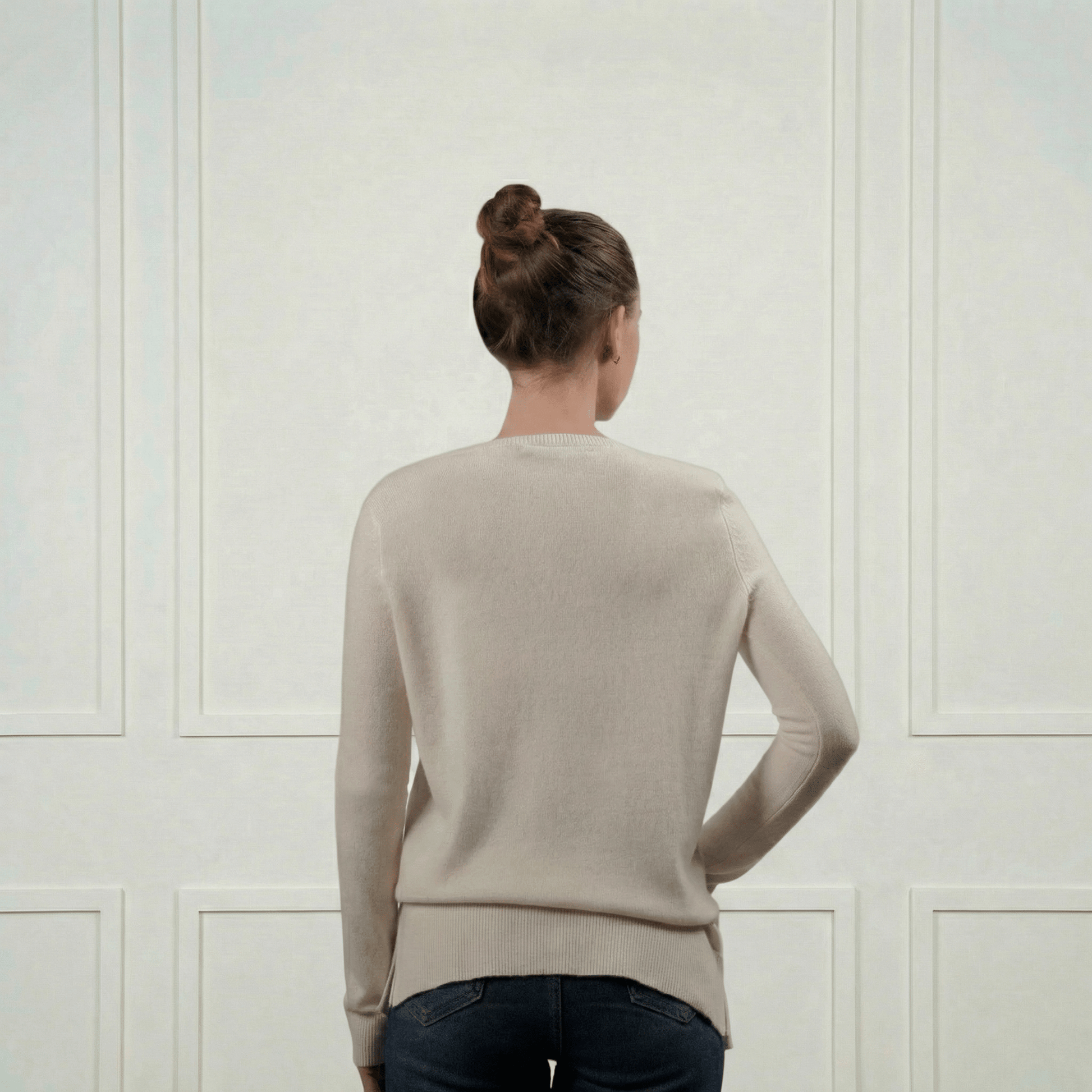Classic V - Neck Cashmere Sweater - Blue Sky Cashmere