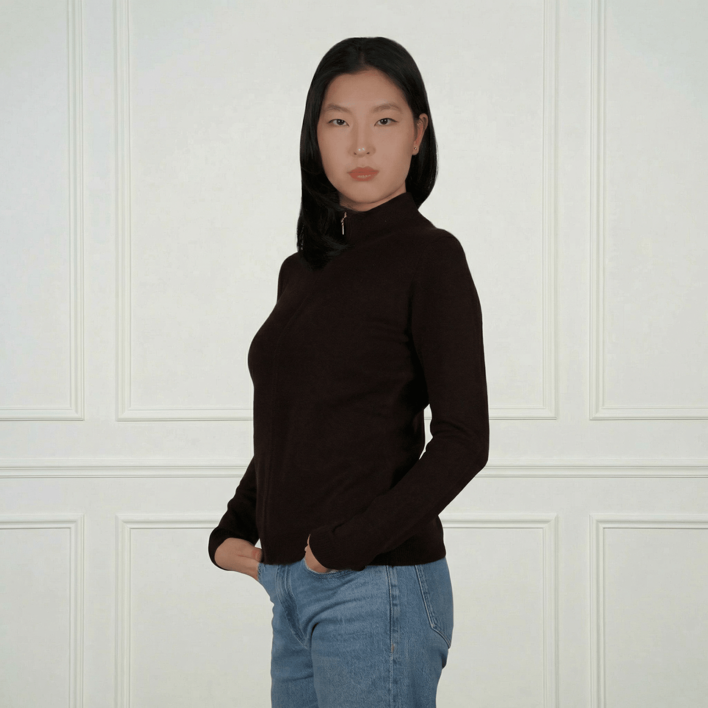 Daniella Cashmere Cardigan - Blue Sky Cashmere