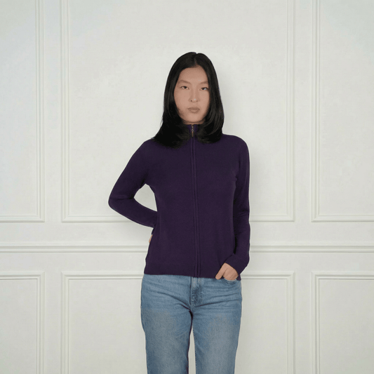 Daniella Cashmere Cardigan - Blue Sky Cashmere