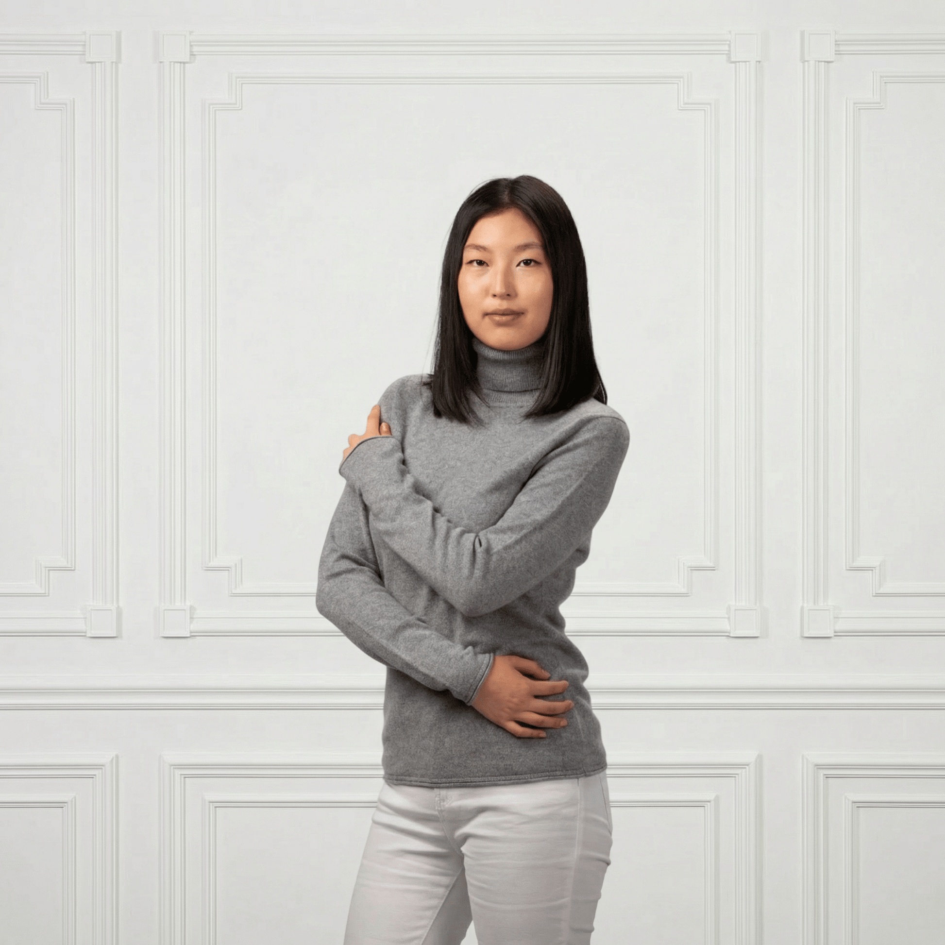Everyday Bodycon Cashmere Turtleneck - Blue Sky Cashmere