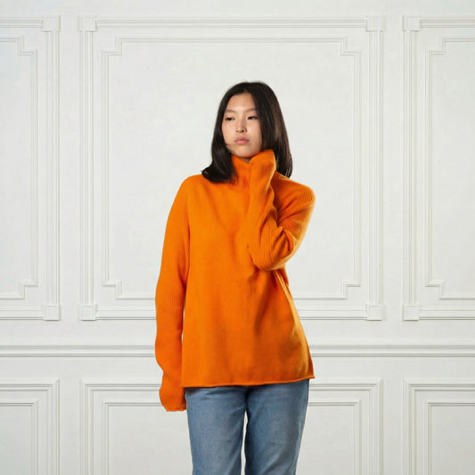 Everyday Bodycon Cashmere Turtleneck - Blue Sky Cashmere