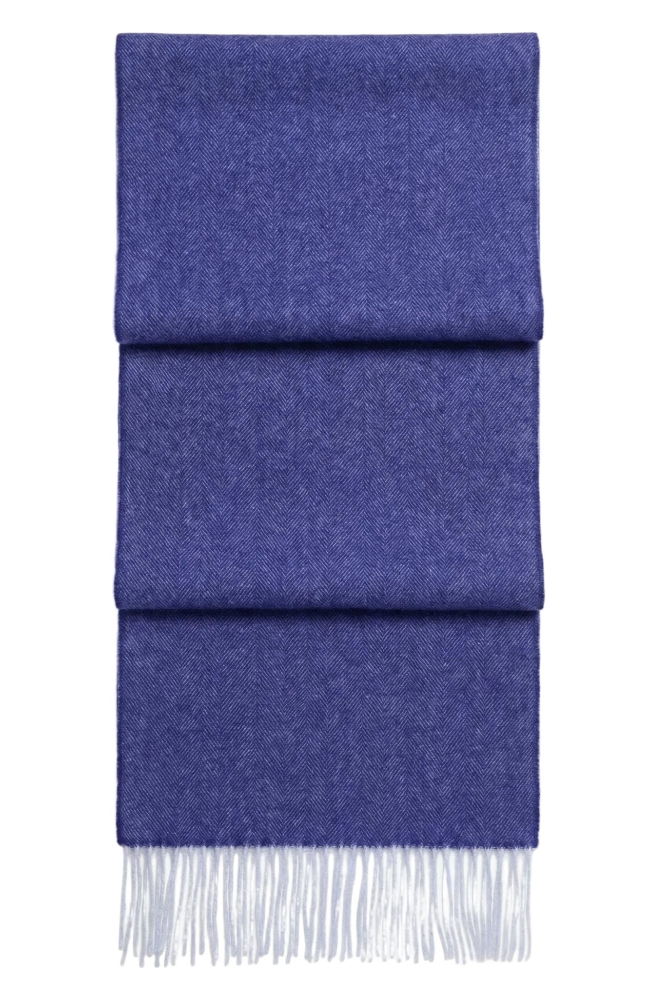 Fringed Cashmere Scarf - Blue Sky Cashmere