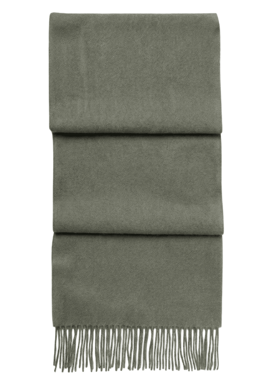 Fringed Cashmere Scarf - Blue Sky Cashmere