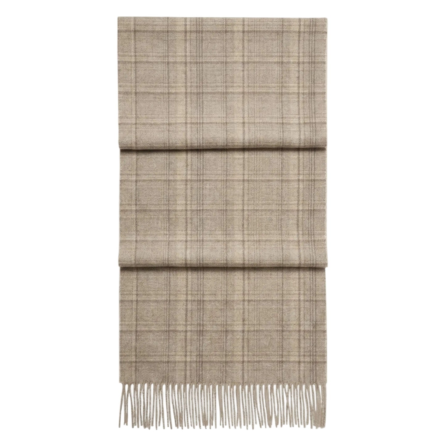 Fringed Multicolor Cashmere Scarf - Blue Sky Cashmere