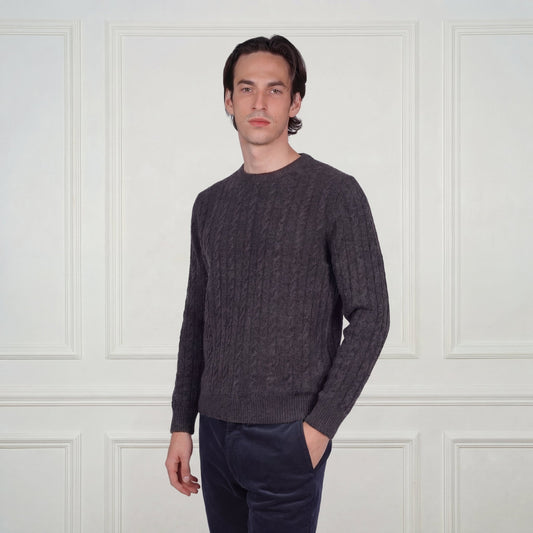 Ivy League Cashmere Sweater - Blue Sky Cashmere