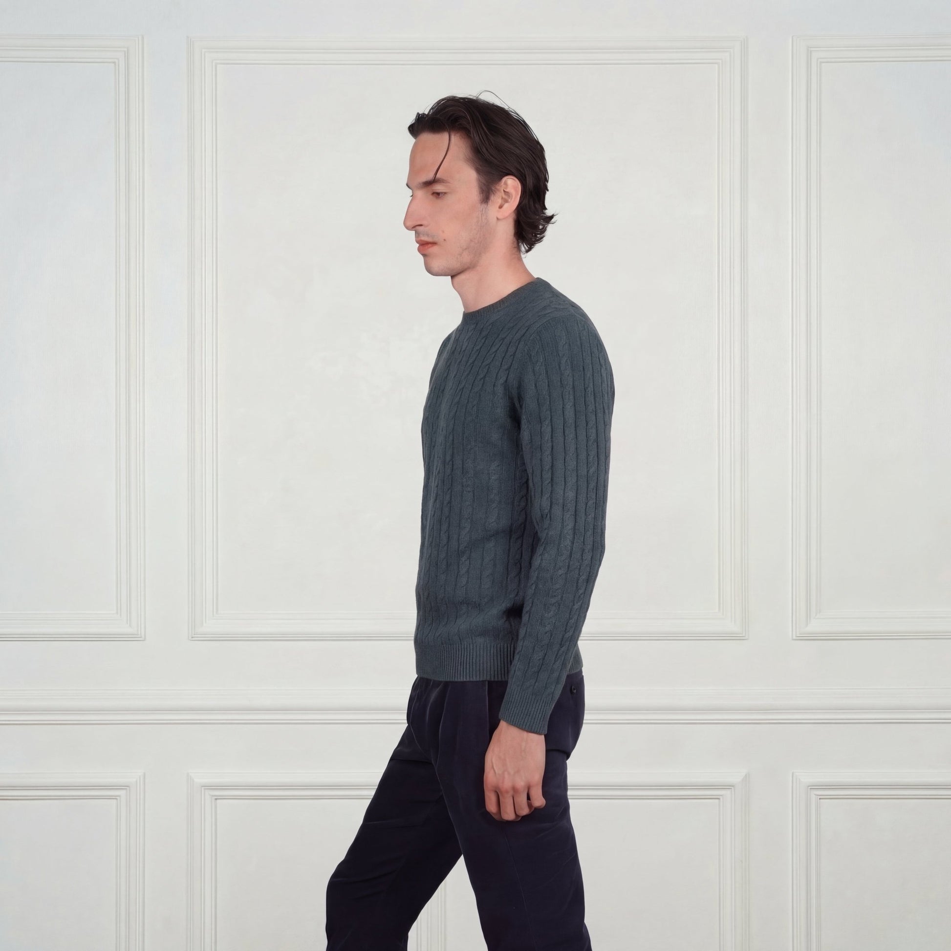 Ivy League Cashmere Sweater - Blue Sky Cashmere