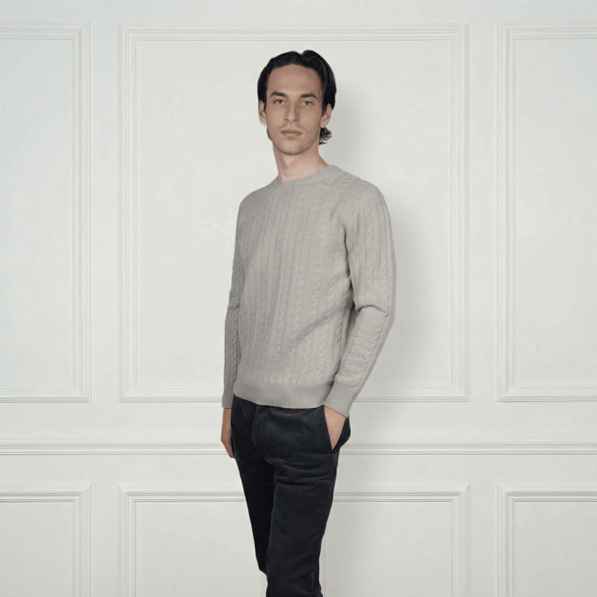 Ivy League Cashmere Sweater - Blue Sky Cashmere