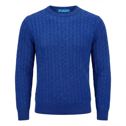 Ivy League Cashmere Sweater - Blue Sky Cashmere