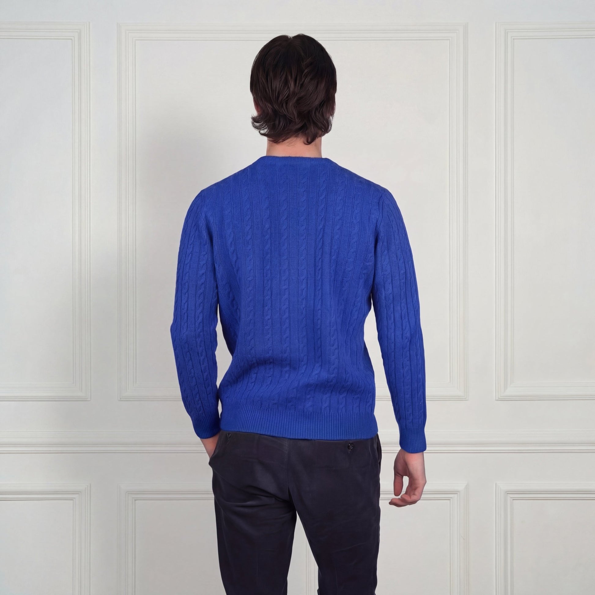 Ivy League Cashmere Sweater - Blue Sky Cashmere