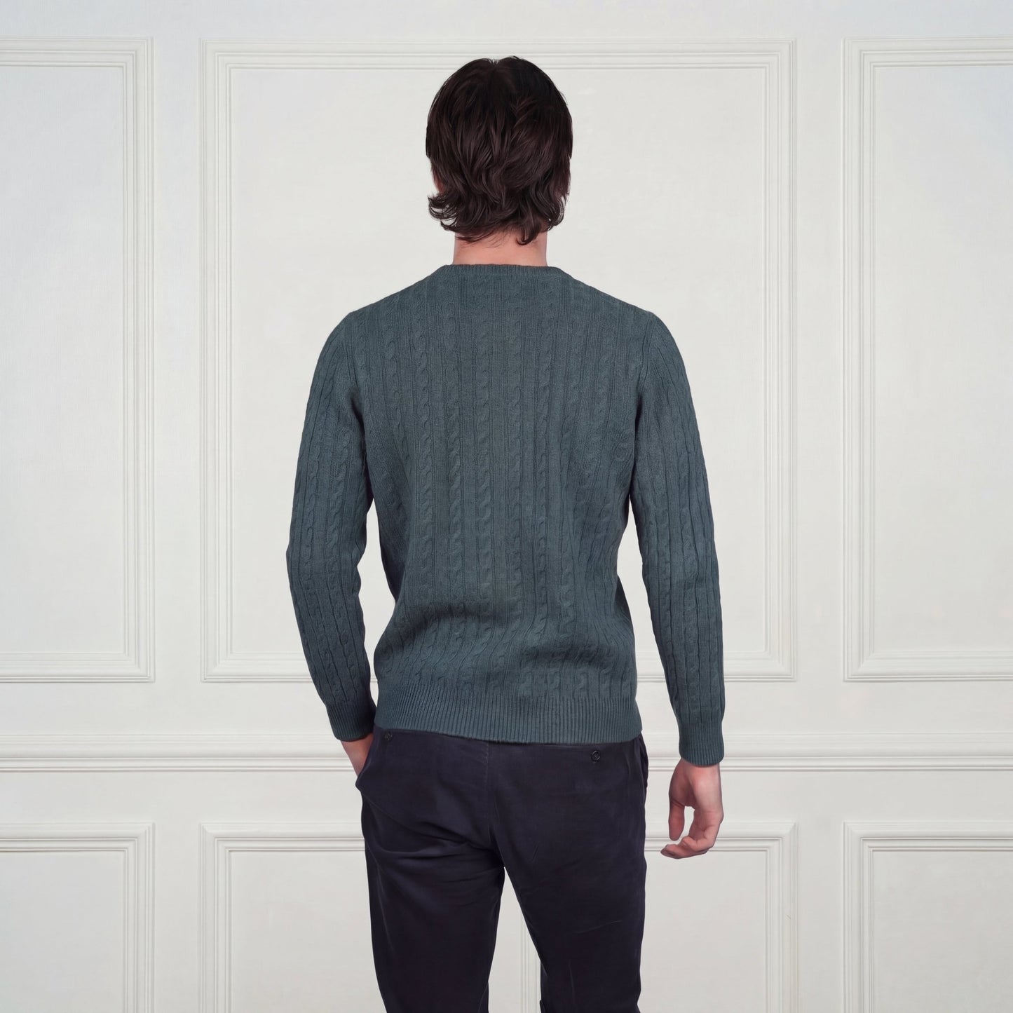 Ivy League Cashmere Sweater - Blue Sky Cashmere