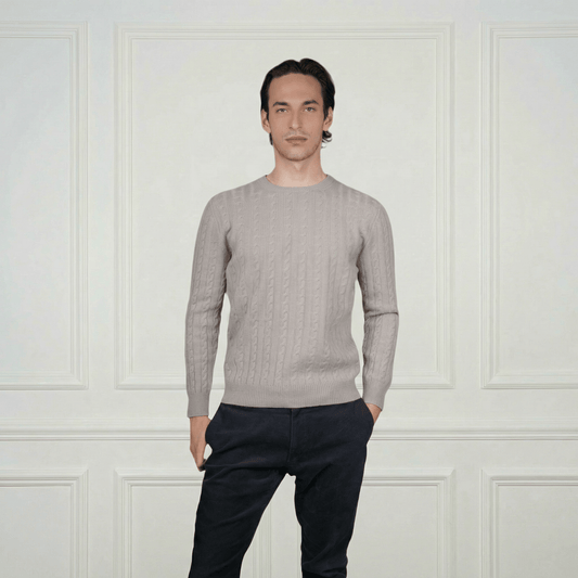 Ivy League Cashmere Sweater - Blue Sky Cashmere