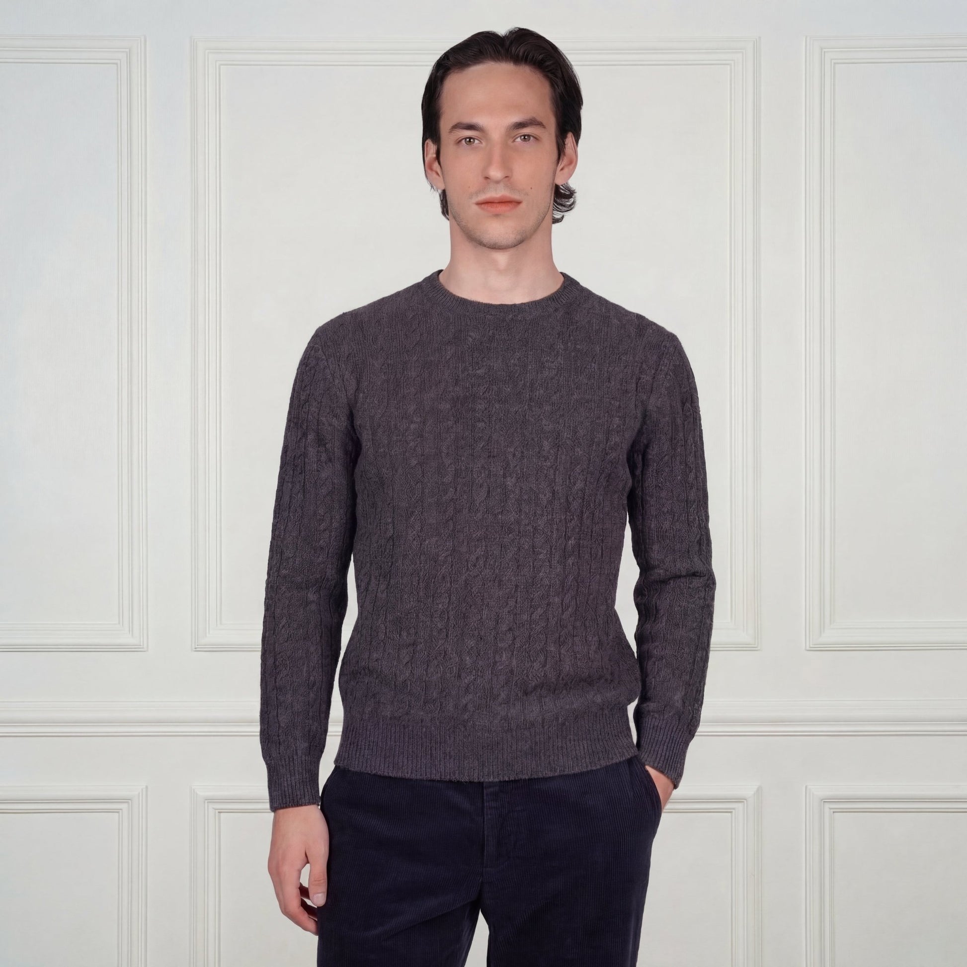Ivy League Cashmere Sweater - Blue Sky Cashmere