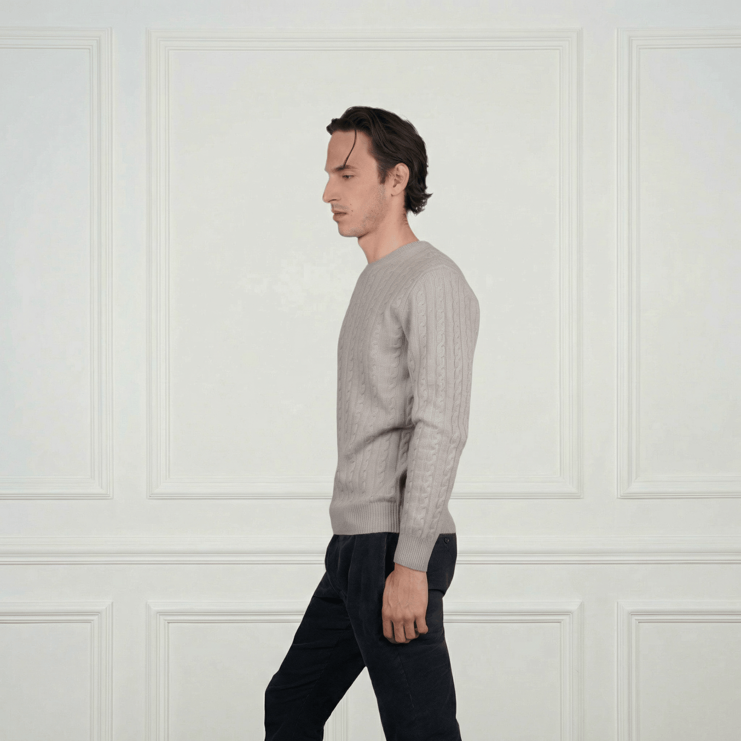 Ivy League Cashmere Sweater - Blue Sky Cashmere