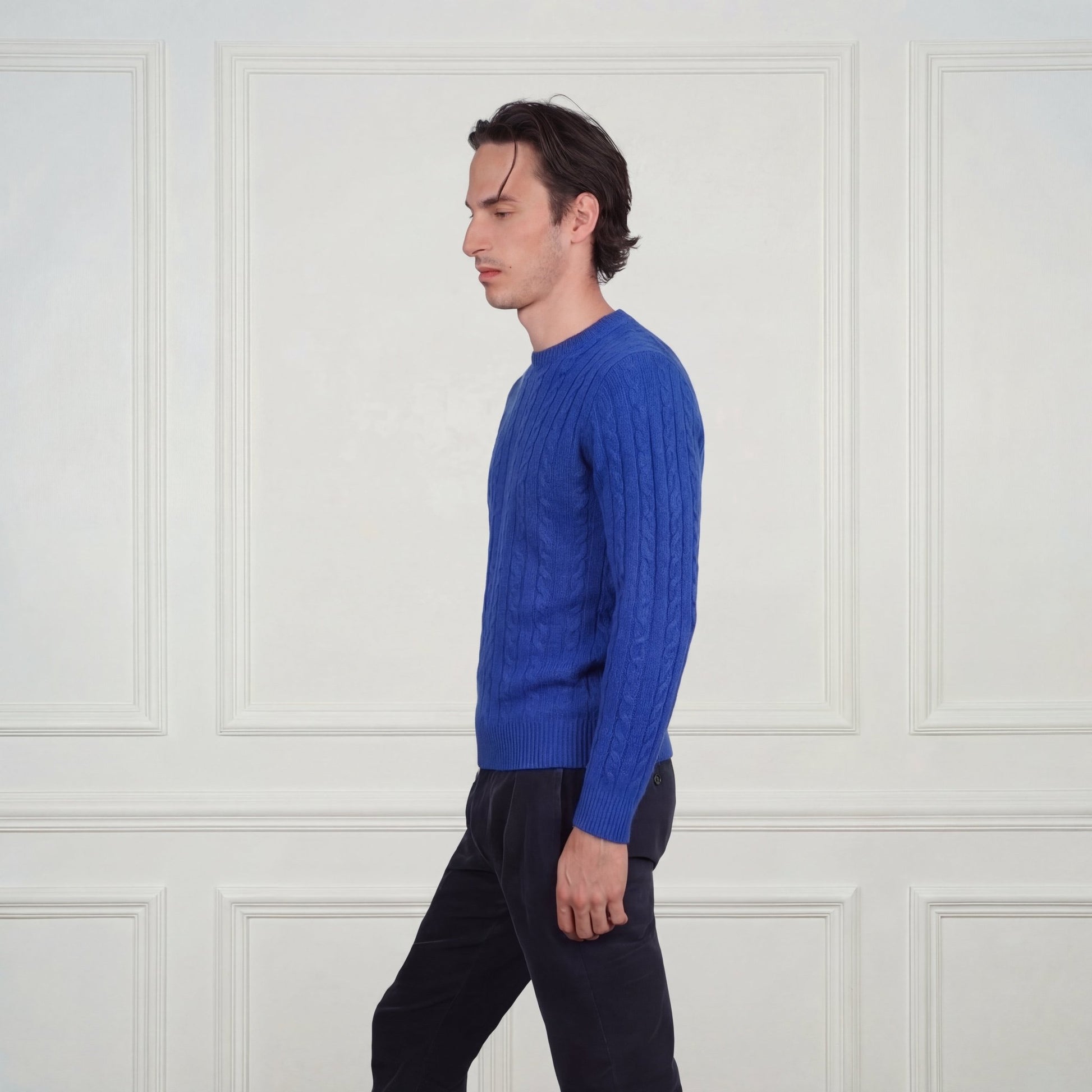 Ivy League Cashmere Sweater - Blue Sky Cashmere