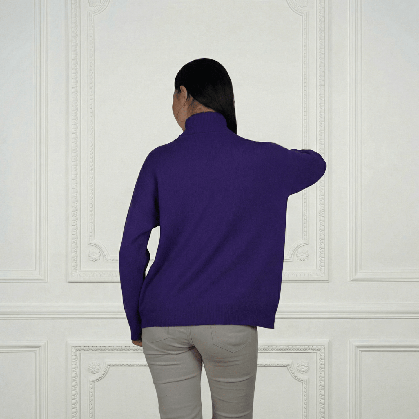 Light Cashmere Turtleneck - Blue Sky Cashmere