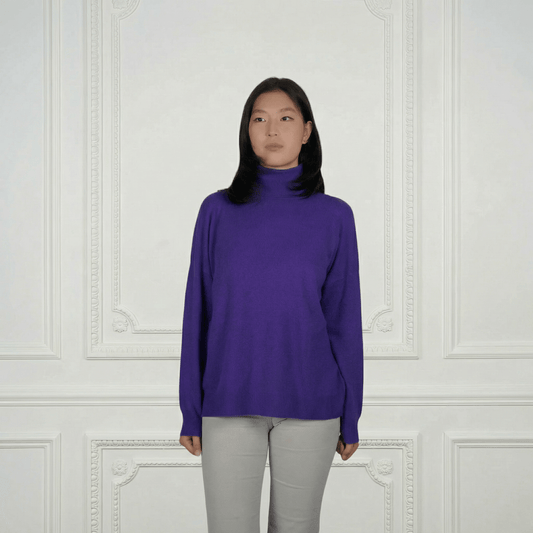 Light Cashmere Turtleneck - Blue Sky Cashmere